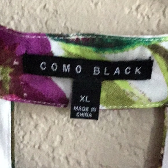 NWOT purple floral sleeveless top with front tie detail, XL - Picture 6 of 6